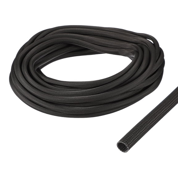 Insulation Cable Protector,5mm/0.20 Inch-10m/33 Feet High TEMP Fiberglass Sleeve Black