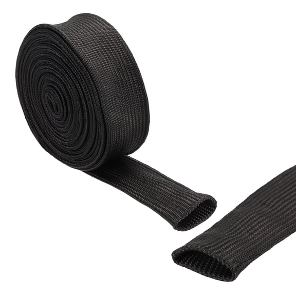 Insulation Cable Protector,20mm/0.79 Inch-3m/10 Feet High TEMP Fiberglass Sleeve Black