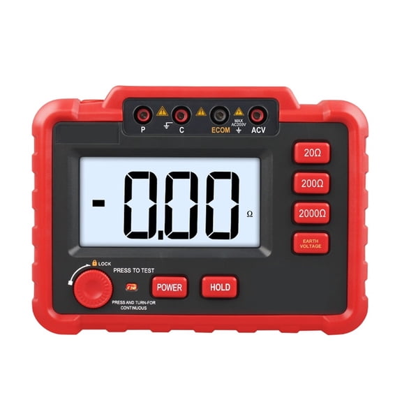 Insulation Earth Resistance Tester Digital Ground Resistance Meter Ohm Real LCD Backligh Voltage Megohmmeter ,Easy to Use