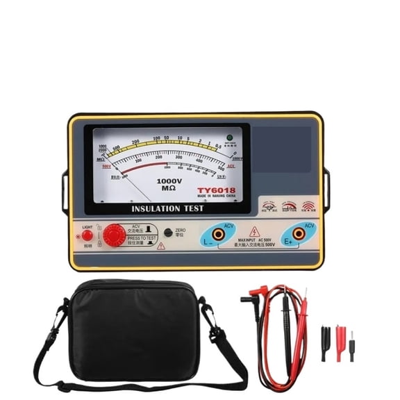 Insulation Resistance Meter Digital Ohmmeter Insulation Tester Megameter 0-2000M 100V/250V/500V/1000V Megohmmeter ,Versatile Measurement