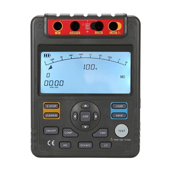 Insulation Resistance Tester 1000V Automatic Range Digital Megohmmeter Data Storage Polarization Index LCD Backlight ,Easy to Use