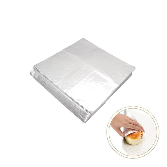 Insulation Wrapping Paper,12"x12" Waterproof Insulation Paper for Outdoor,QZS Aluminum Foil Sandwich Wrap Sheets for Snacks Freshness,50Pcs