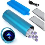 Insulin Cooler Travel Case - 48H Effective Cooling with Temp Display |  /  Digital Temp Display rechargeable, Portable for 1 7 Insulin Pens, for Trip & Daily Use.Blue