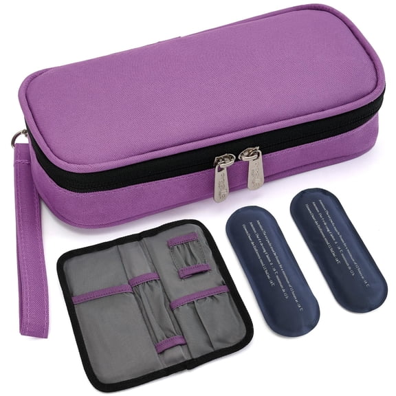 Insulin Travel Cooler Case - TSA Approved Medication Bag with Ice Packs