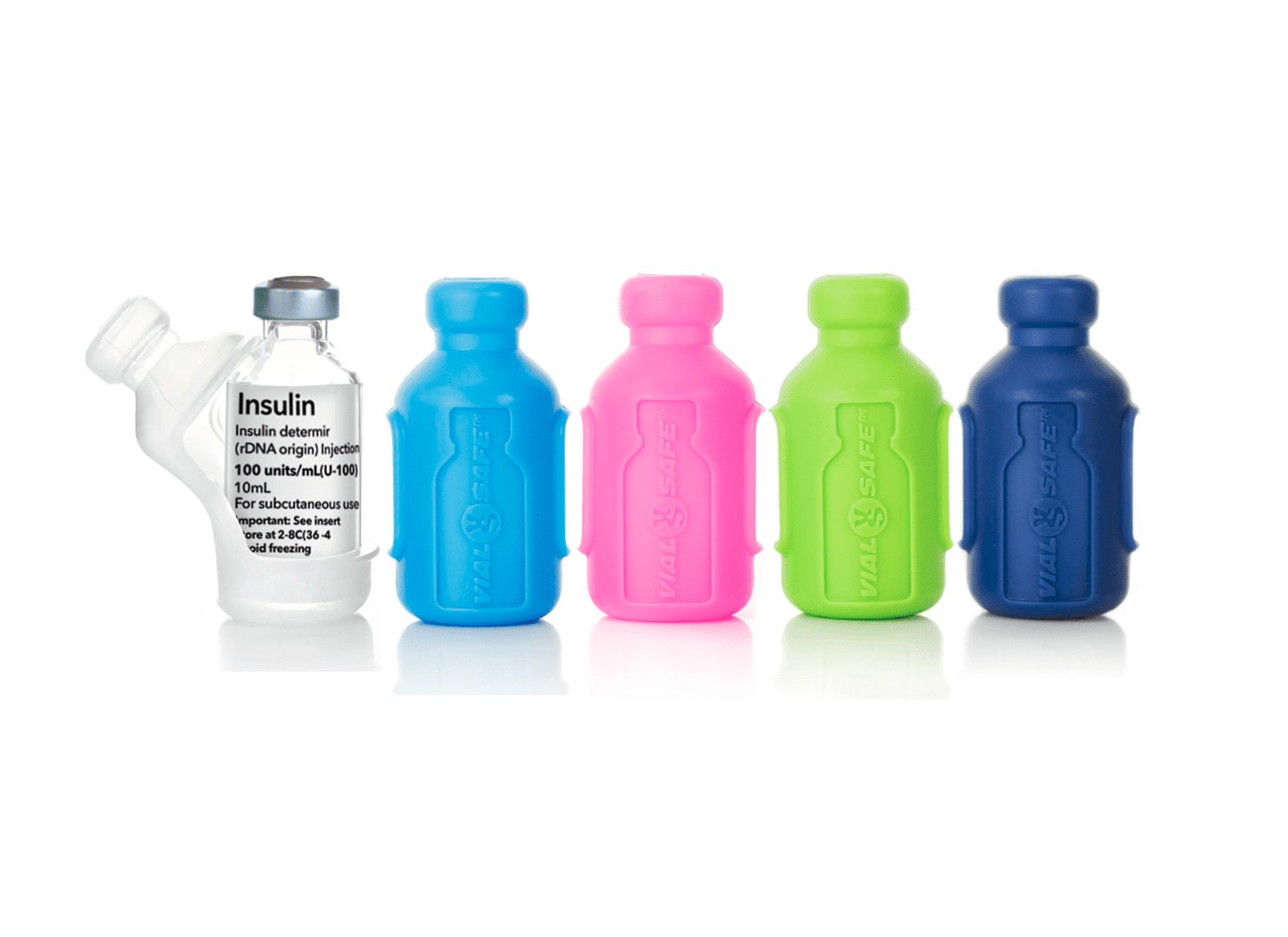 Insulin Vial Protector Case by Vial Safe, Short 10mL Size, Colorful 5