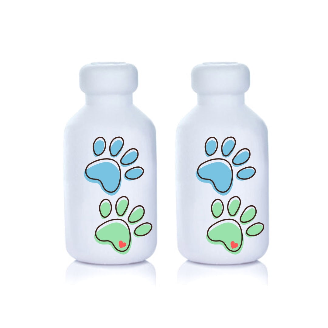 Insulin Vial Protector Case by Vial Safe, Short 10mL Size, Paw Prints