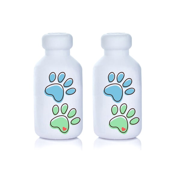 Insulin Vial Protector Case by Vial Safe, Short 10mL Size, Paw Prints, 2-Pack