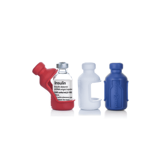 Insulin Vial Protector Case by Vial Safe, Short 10mL Size, Red, White Blue, July 4th 3-Pack