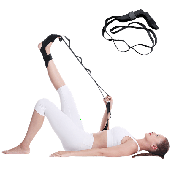 Insunen Foot and Calf Stretcher-Stretching Strap For Plantar Fasciitis, Heel Spurs, Foot Drop, Achilles Tendonitis & Hamstring. Yoga Foot & Leg Stretch Strap