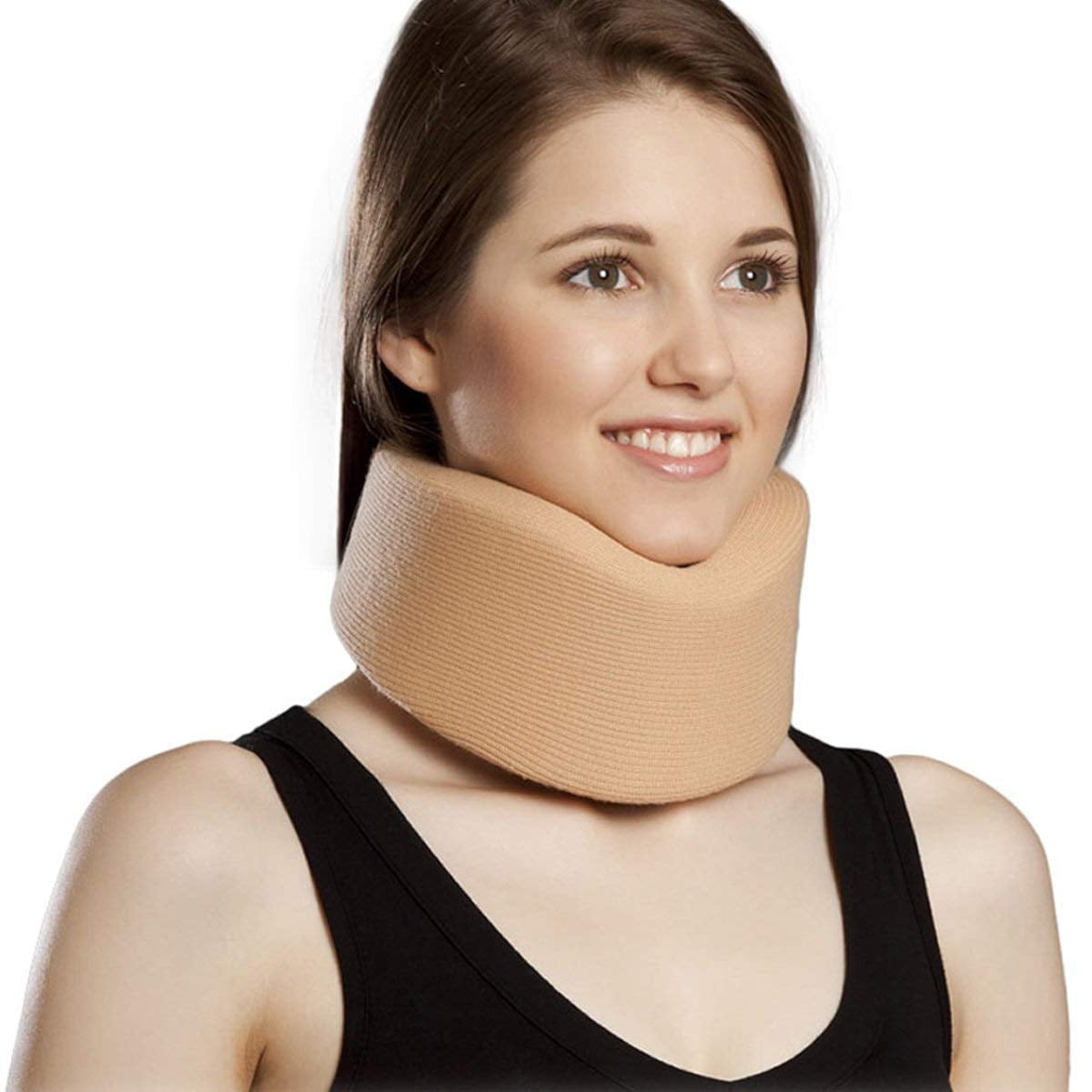 Insunen Neck Brace by Cervical Collar - Adjustable Soft Support Collar - Wraps Aligns and Stabilizes Vertebrae - Relieves Pain and Pressure in Spine(M)