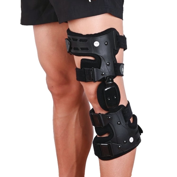 Insunen OA Unloader Knee Brace, Osteoarthritis of the bone on bone Knee Support, Rheumatoid Arthritis, Knee Joint Pain and Degeneration (Black, Left)