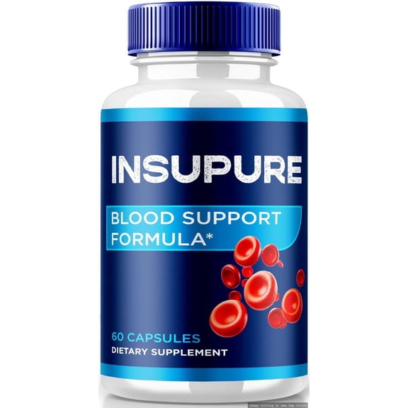Insupure Capsules, Official Insu Pure Blood Support Supplement, All Natural Formula For Stable Levels & Healthier Lifestyle, Premium Insu-pure Pastillas Reviews (60 Capsules)