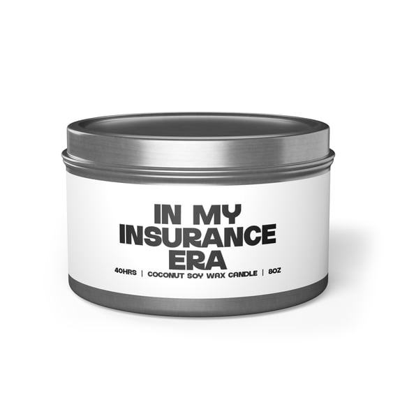 Insurance Agent Era Tin Candle Gifts Home Office Decor Vanilla Coffee