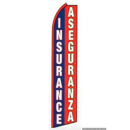Insurance Aseguranza Swooper Flag (Hardware Not Included) |Advertisement /Business Flags | Feather Flag |
