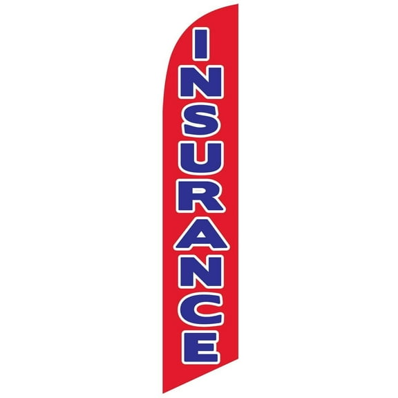 Insurance Feather Banner Swooper Flag, Replacement Flag Only