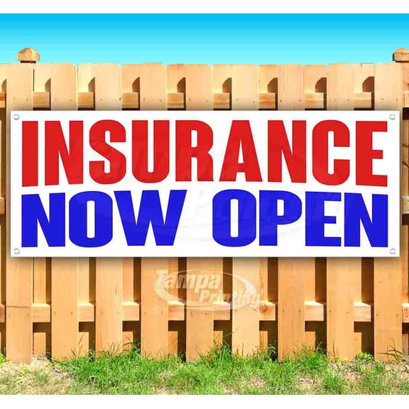 Insurance Now Open 13 oz Vinyl Banner With Metal Grommets