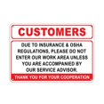 thumbnail image 1 of Insurance & OSHA REGULATIONS, Please DO NOT Enter Work Area Aluminum Metal Sign 10 in x 14 in, 1 of 5
