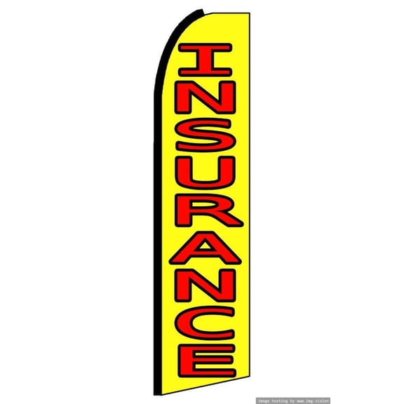 Insurance Swooper Flag (Hardware Not Included) |Advertisement /Business Flags | Feather Flag |