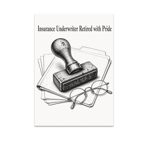 Insurance Underwriter Retired with Pride - Insurance Professional - 13x19 Poster Print