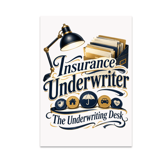 Insurance Underwriter The Underwriting Desk Art - Insurance Professional - 13x19 Poster Print