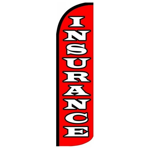 Insurance Windless flag Without Pole Advertisement /Business Flags | Feather Flag |