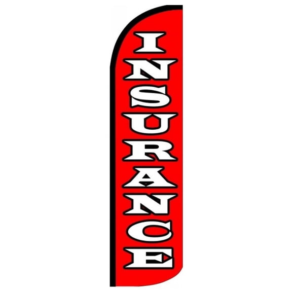 Insurance Windless flag Without Pole Advertisement /Business Flags | Feather Flag |