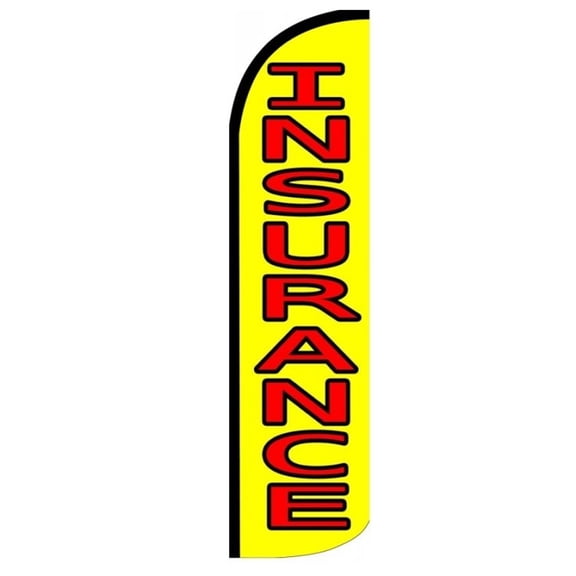 Insurance Windless flag Without Pole Advertisement /Business Flags | Feather Flag |