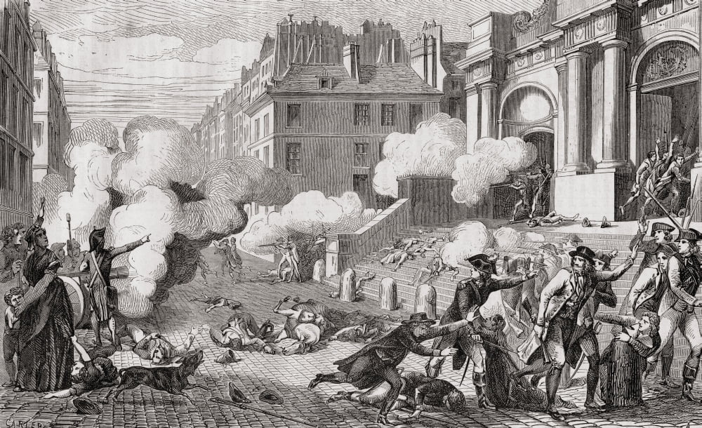 Insurrection Of The Day Of 13 Vendmiaire Year Iii 5 October 1795 Copied From A Contemporary Print From Histoire De La Revolution Francaise By Louis Blanc Canvas Art - Ken Welsh  Design Pics (38 x 22)
