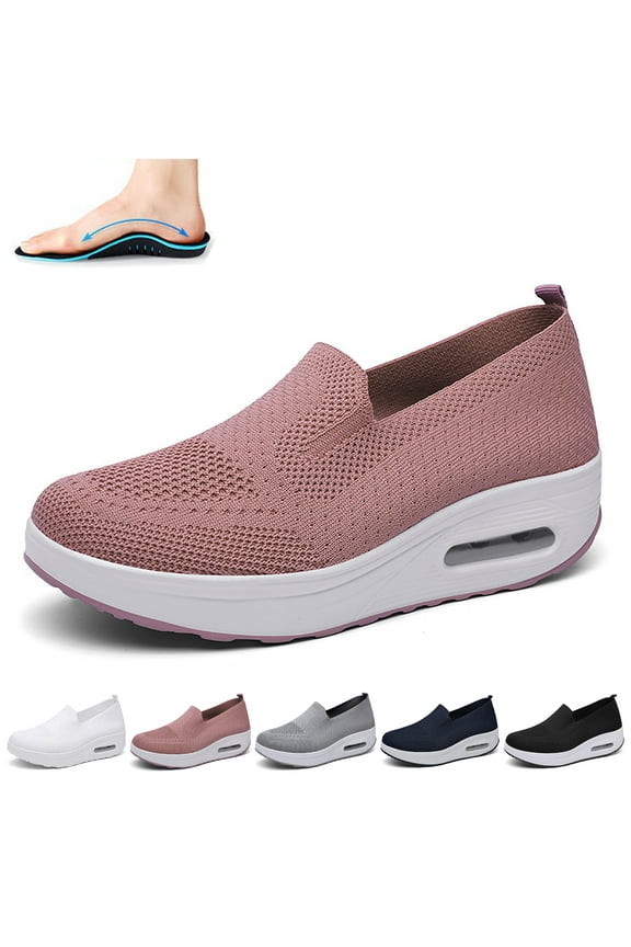 Women's Athletic Shoes Breathable Sneakers, Lightweight & Comfortable, Black, US Size 8.5