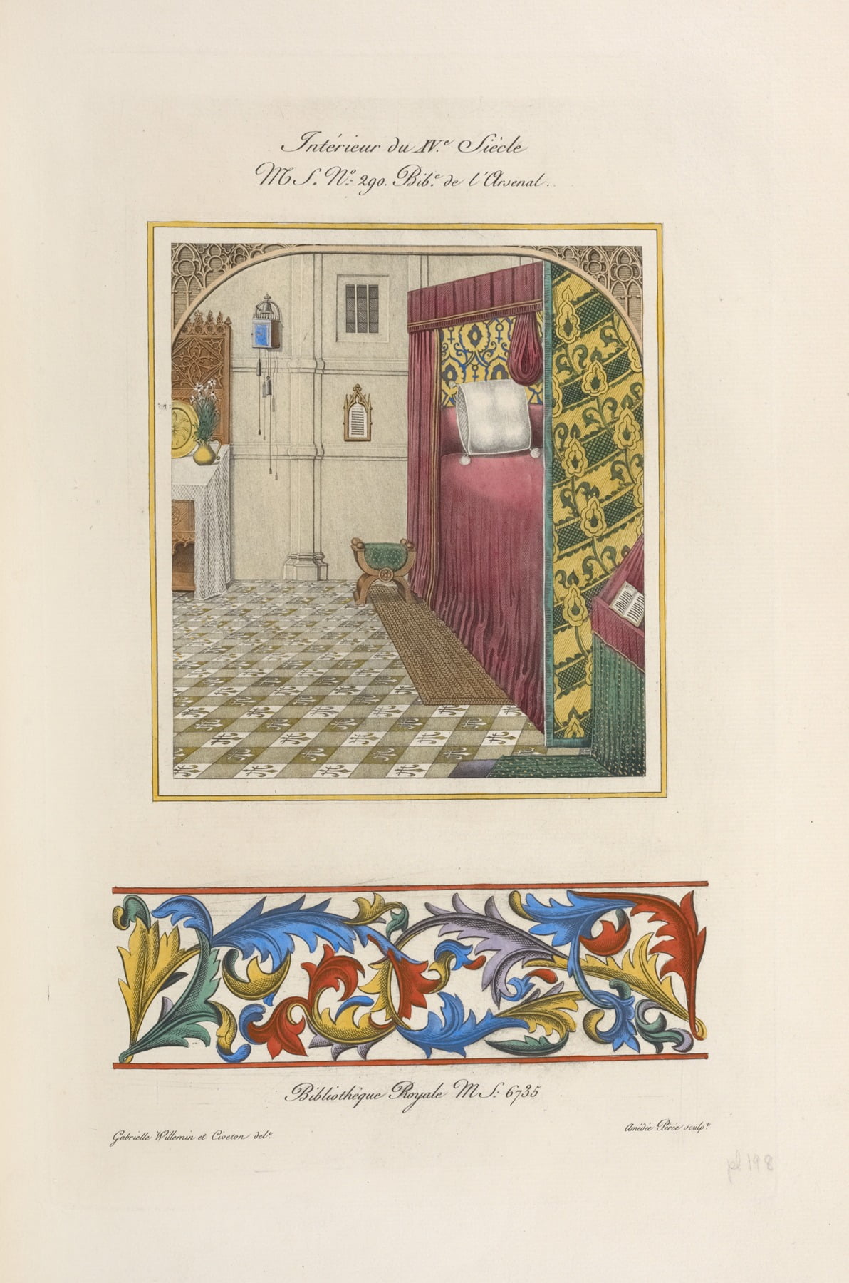 Intérieur du XVe. siècle MS. no. 290. Bib. de l’Arsenal. (1839) Poster ...