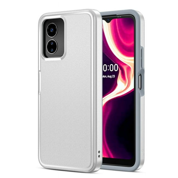 Intact Series Case Hybrid 2in1 Hard PC & TPU Rubber Sturdy, durable outer shell Cover for Boost Celero 5G SC , White