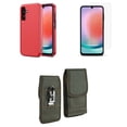 thumbnail image 1 of Intact Series Phone Case for Samsung Galaxy A15 5G with Dual Layer Ultra-Slim Shockproof Armor Protector Cover, Screen Protector, Vertical Rugged Nylon Belt Holster Clip Pouch (Red), 1 of 9