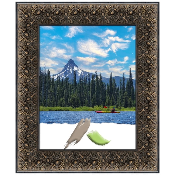 Intaglio Embossed Black Wood Picture Frame, Photo Frame, Art Frame