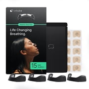 Intake Breathing Nasal Strip Starter Kit (15 Count, Black) - Boost Oxygen Intake, Reduce Snoring, Improve Sleep Quality - Sweat Resistant, Skin Safe Nasal Strip