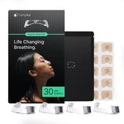 Intake Breathing Nasal Strip Starter Kit 30 Count, Clear - Boost Oxygen Intake, Reduce Snoring, Improve Sleep Quality - Sweat Resistant, Skin Safe Nasal Strips - Extra Strength Snoring Solution