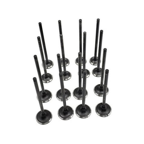 Intake and Exhaust Valve Kit - Set of 16 - Compatible with 1992 - 2015 Honda Civic 16-Valve SOHC 1993 1994 1995 1996 1997 1998 1999 2000 2001 2002 2003 2004 2005 2006 2007 2008 2009 2010 2011