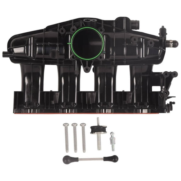 Intake Manifold Plastic Black Engine Performance Part With Gasket-Intake Manifold