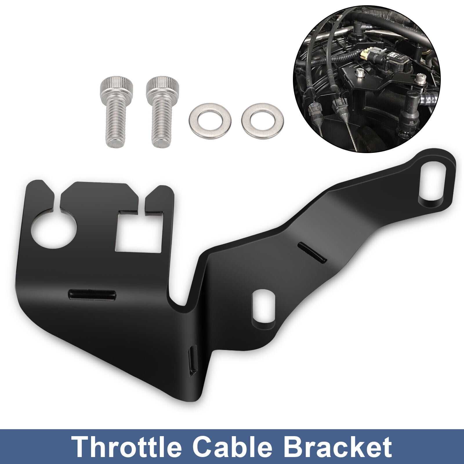 Intake Manifold Throttle Cable Bracket with 2 Bolts & Washers for TBSS