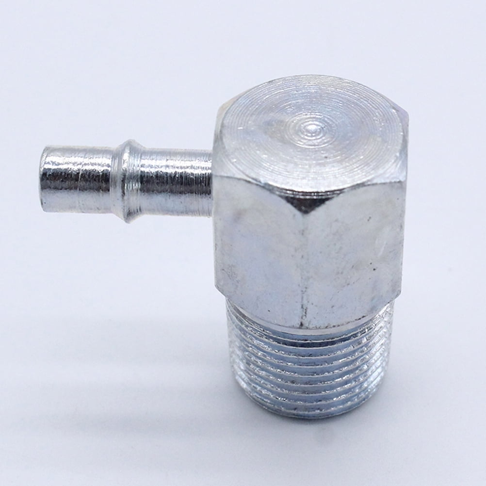 Intake Manifold Vacuum Fitting Zinc Steel Vacuum Line Adapter NPT 1/4" Hose 90 Degree Intake