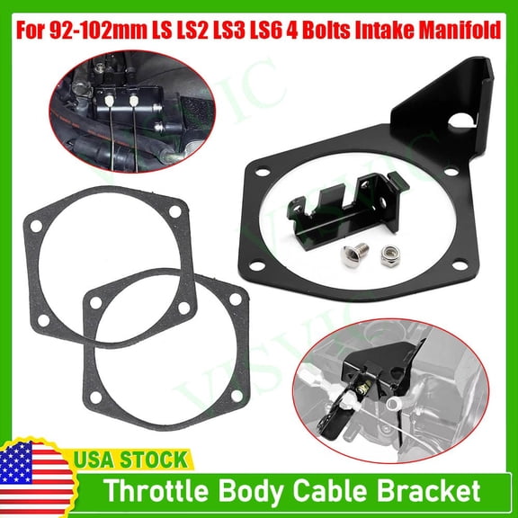 Intake Manifolds Throttle Body Cable Bracket For 92-102mm LS All 4 Bolt