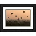 thumbnail image 1 of Intarob, Sarawut 14x11 Black Ornate Wood Framed with Double Matting Museum Art Print Titled - Bagan, balloons flying over ancient temples, 1 of 4