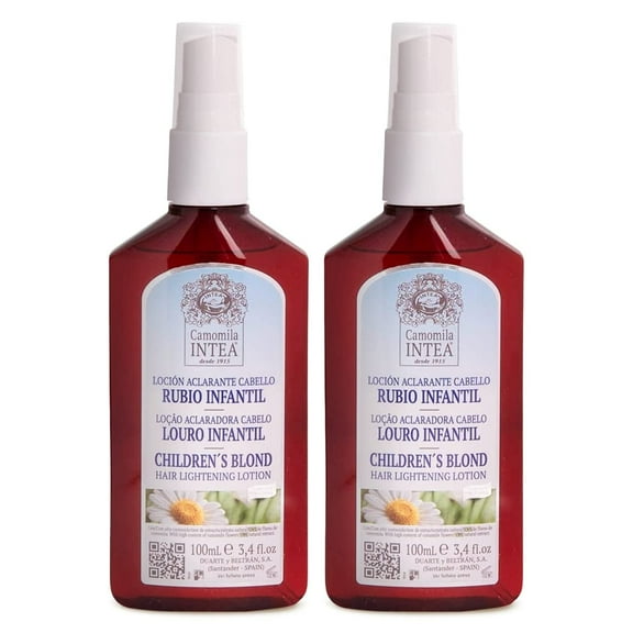 Intea Camomila Hair Lightener For Kids Spray for Naturally Lightening Hair, Chamomile Extract, 3.4 Oz (2 Pack), Child-Friendly Formula, No Bleach or Ammonia, Works on All Hair Types