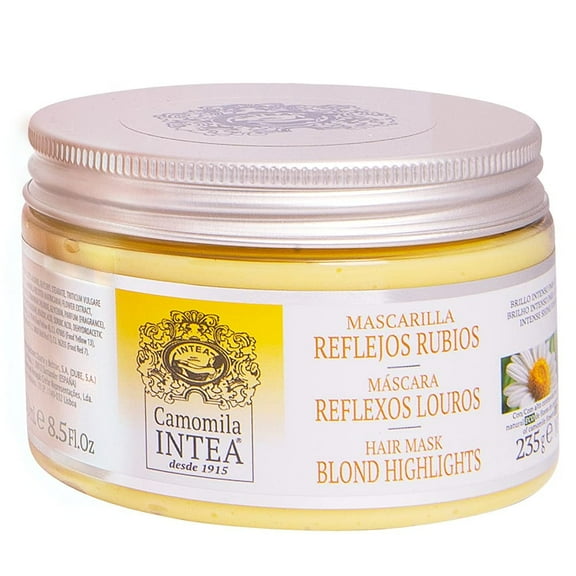 Intea Hair Mask for Blonde, Dyed or Rinsed Hair - 8.3 oz - Restores Damaged Highlights - Paraben and Ammonia Free - With Chamomile Extract