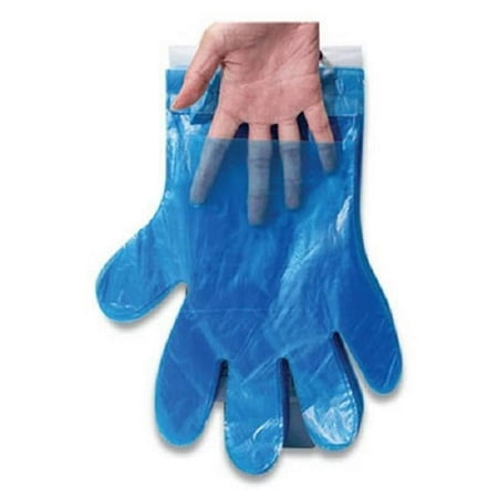 Intebagsys IBSR2GOPE8K Polyethylene Wicket Disposable Gloves, Clear - One Size