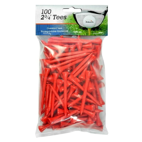 Intech 2 3/4-Inch Golf Tees 100-Pack (Red)