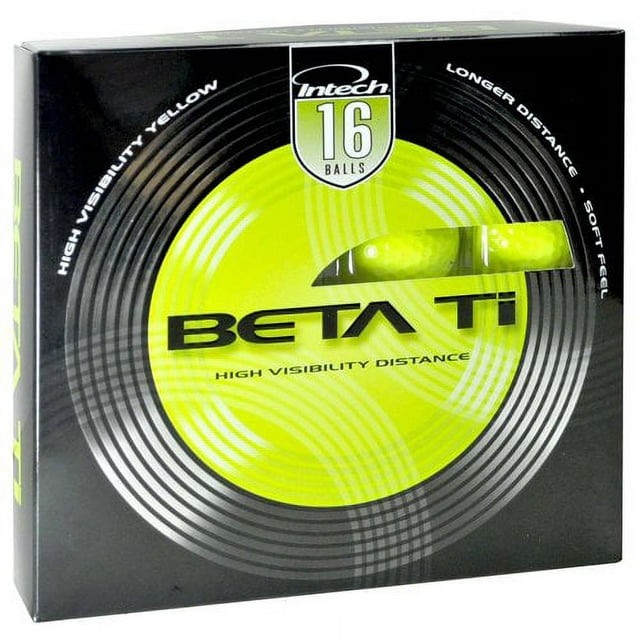 Intech Beta Ti Golf Balls, Yellow, 16 Pack