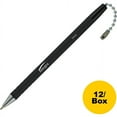 thumbnail image 1 of Integra Ball Chain Connection Replacement Counter Pen - Black - Rubberized Barrel - 12 / Box | Bundle of 5, 1 of 2