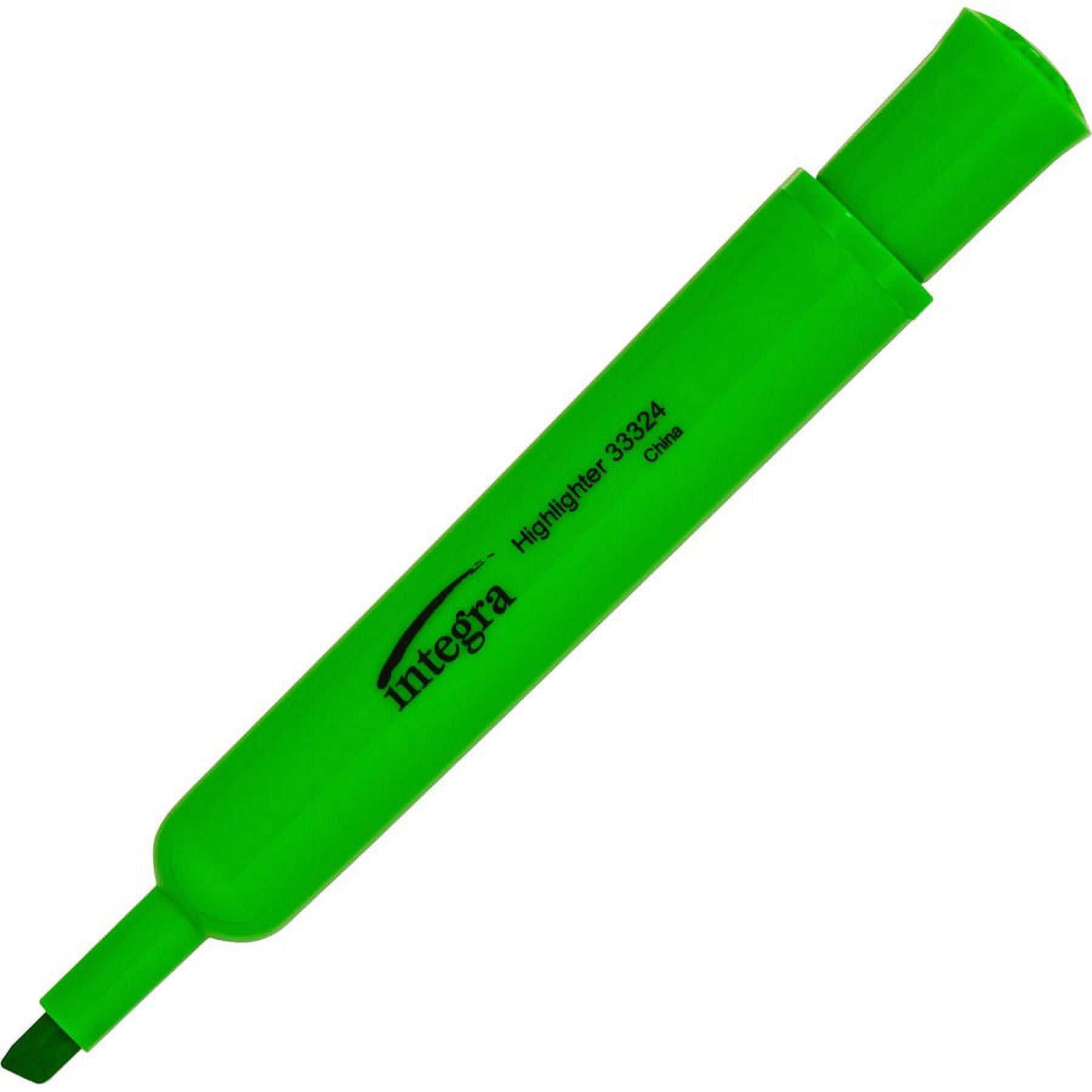 Integra Liquid Highlighters - Chisel Marker Point Style - Green - 1 Dozen Integra Liquid Highlighters - Chisel Marker Point Style - Green - 1 Dozen