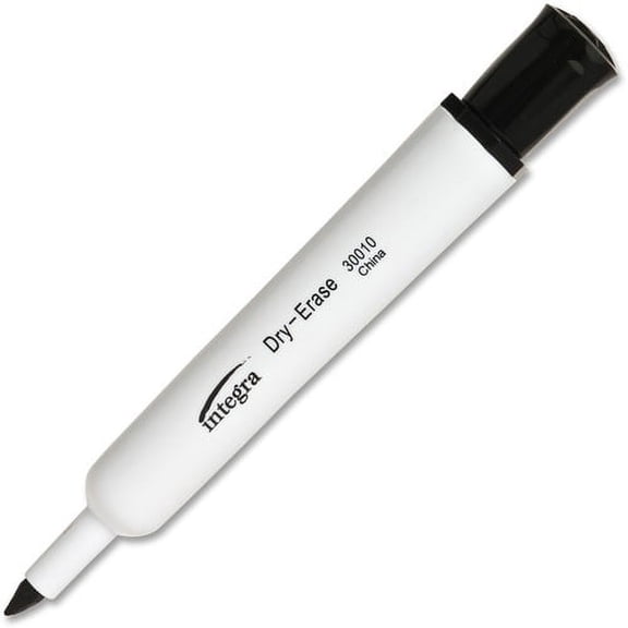 Integra Chisel Point Dry-erase Markers - Chisel Marker Point Style - Black - 1 Dozen | Bundle of 10 Dozen