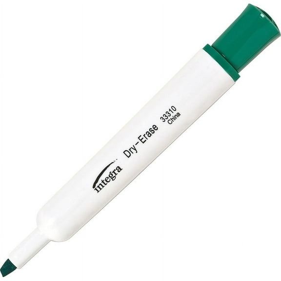 Integra Chisel Point Dry-erase Markers - Chisel Marker Point Style - Green - 1 Dozen | Bundle of 2 Dozen